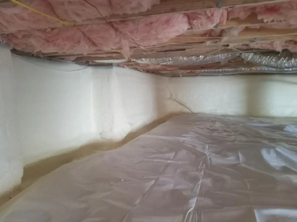 Crawl space encapsulation with closed-cell spray foam for Roof Maintenance in Burnt Mills